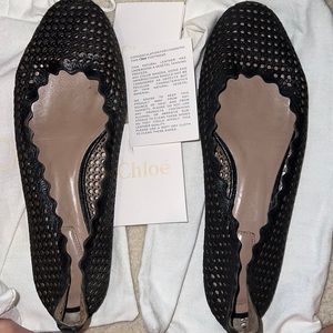 Chloe perforated ballerina flats size 38